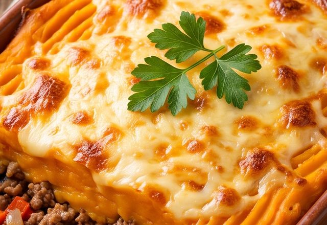Pastel de papas falso con calabaza