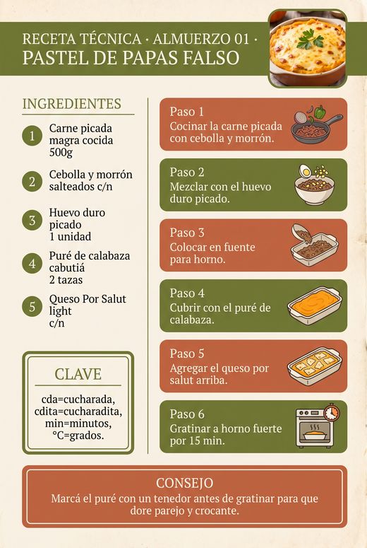 Página de ingredientes y pasos del Volumen 3
